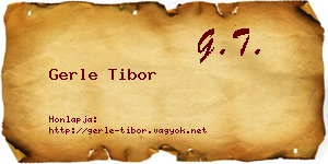 Gerle Tibor névjegykártya